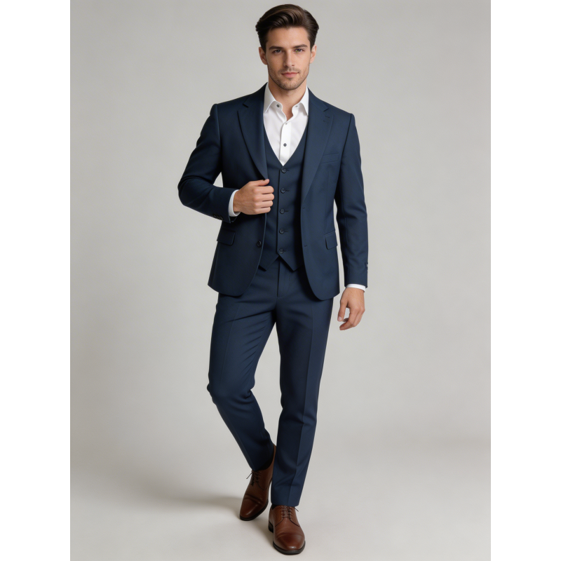 Odkrijte moško tridelno obleko slim fit MAXX v modri barvi. Ta elegantna in moderna obleka je idealna za poslovne in posebne priložnosti. Poudarja vašo postavo z udobnim krojem in kakovostnimi materiali. Nakupujte zdaj!