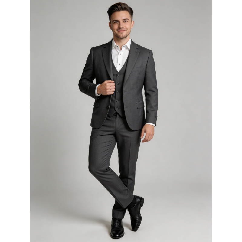 Odkrijte moško tridelno obleko slim fit MAXX v sivi barvi. Ta elegantna in moderna obleka je idealna za poslovne in posebne priložnosti. Poudarja vašo postavo z udobnim krojem in kakovostnimi materiali. Nakupujte zdaj!
